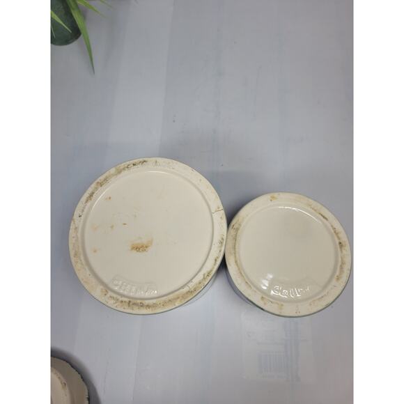 2 Vintage Vegetable Canisters Peppers Tomatoes Ceramic - Picture 7 of 7